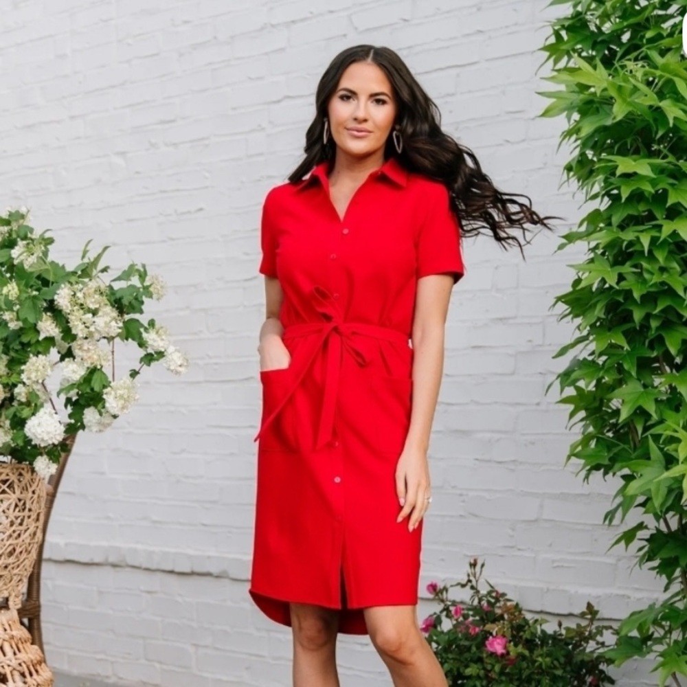 Rachel Parcell Red Midi Dress